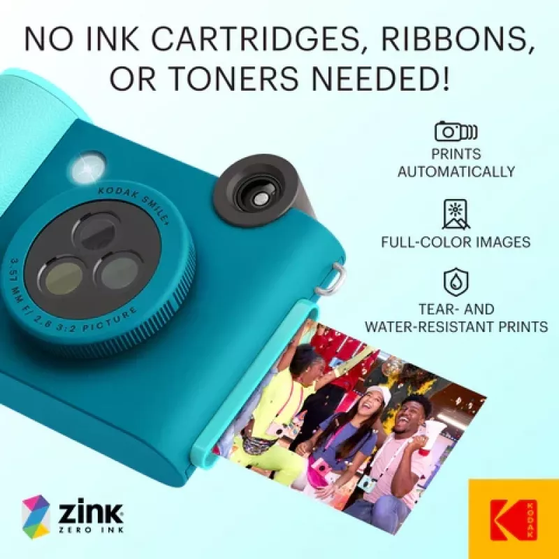 Kodak SMILE+ Cámara instantánea, 2x3'', Azul