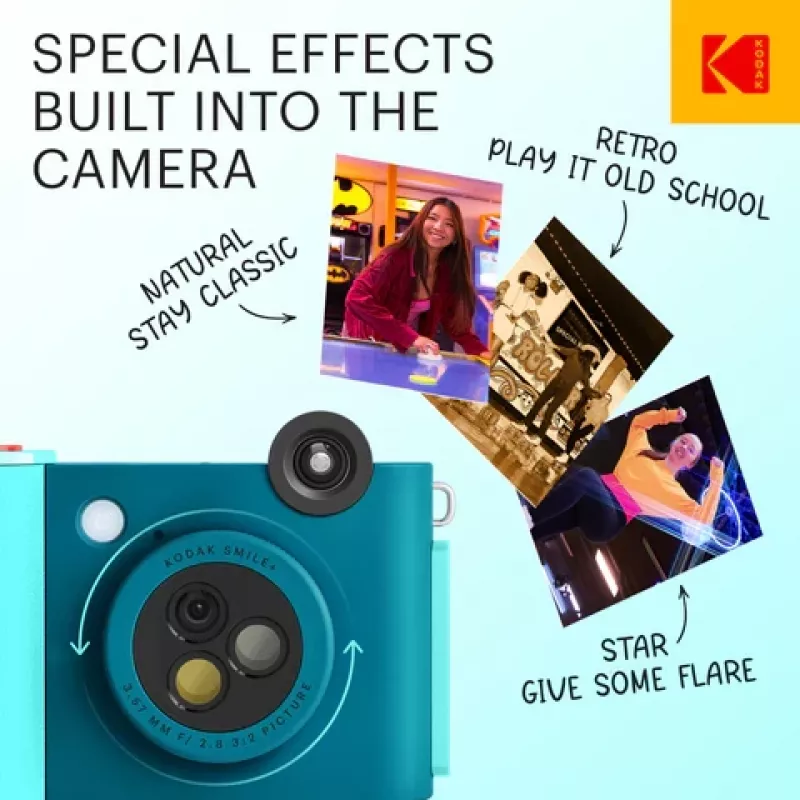 Kodak SMILE+ Cámara instantánea, 2x3'', Azul