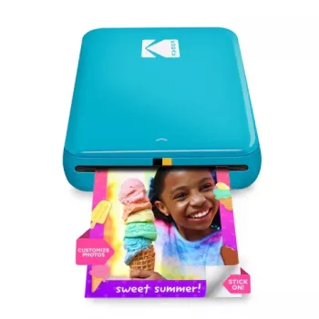 KODAK STEP Impresora de fotos móvil instantánea - Color ZINK 2x3 pulgadas - 1 ppm - Bluetooth - Azul