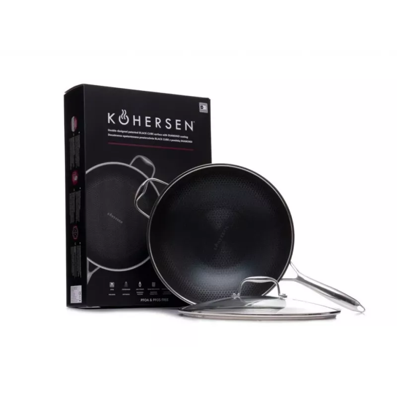 Wok Kohersen Black Cube 32 cm