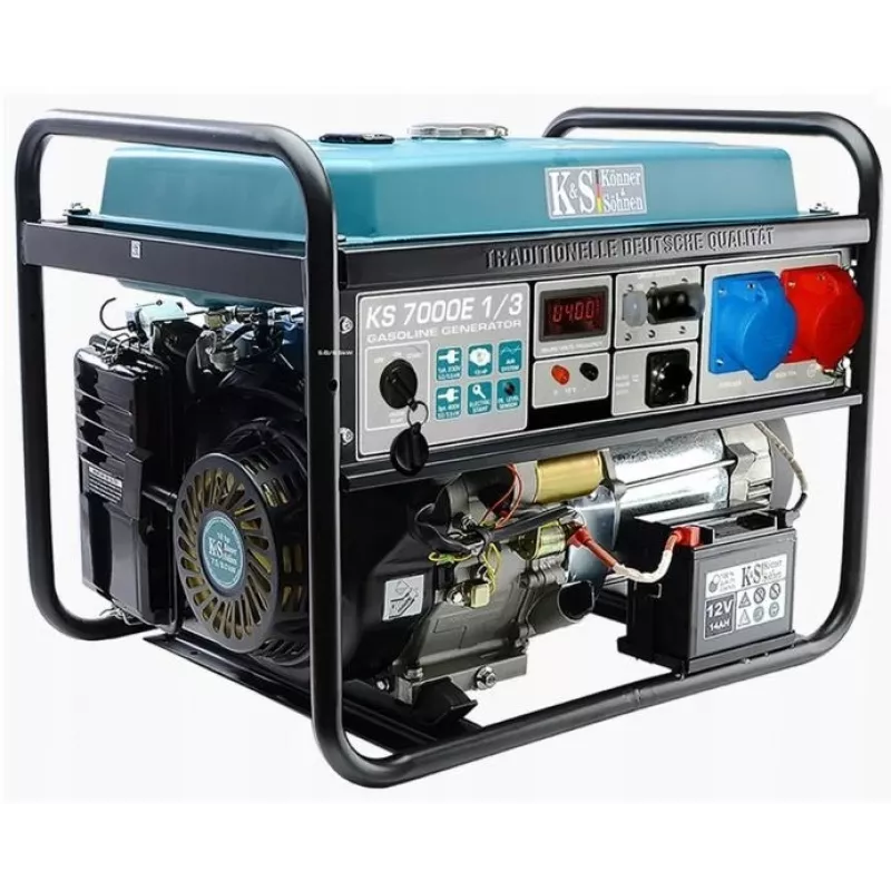 KÖNNER & SÖHNEN generador de gasolina 5,0 kW 230/400V arranque eléctrico AVR VST KS7000E-1/3