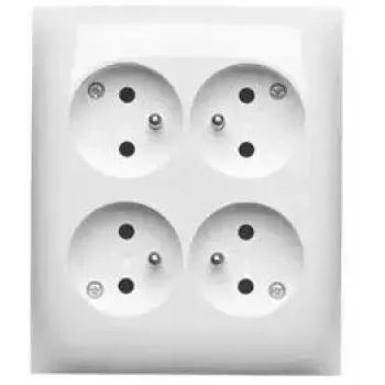 KONTAK-SIMON Aquaclick regleta de enchufes de superficie blanca con 4 tomas Type E IP20 ACGZN4/11