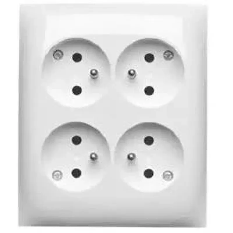 KONTAK-SIMON Aquaclick regleta de enchufes de superficie blanca con 4 tomas tipo E IP20 ACGZN4/11