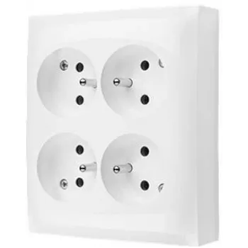 KONTAK-SIMON Aquaclick regleta de enchufes de superficie blanca con 4 tomas Type E IP20 ACGZN4/11