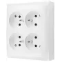 KONTAK-SIMON Aquaclick regleta de enchufes de superficie blanca con 4 tomas tipo E IP20 ACGZN4/11