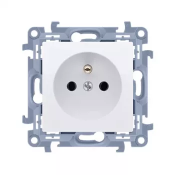 KONTAK-SIMON Simon 10 toma schuko blanca 1 toma con toma de tierra, Quick-Connect, 16A 250V