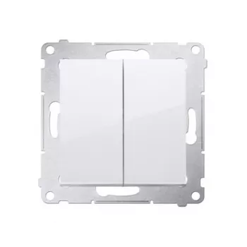 KONTAK-SIMON Simon 54 Módulo de doble pulsador, blanco, 10AX 250V, bornes de resorte
