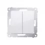 KONTAK-SIMON Simon 54 Módulo de doble pulsador, blanco, 10AX 250V, bornes de resorte