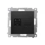 KONTAK-SIMON Simon 54 Premium Módulo de toma de datos Cat.6 UTP RJ45, negro mate, con tapa antipolvo