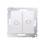 KONTAK-SIMON Simon 54 módulo de pulsador para persiana blanco, enclavamiento eléctrico, bornes de resorte, 10A 250V