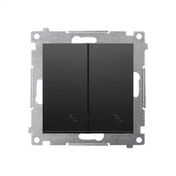 KONTAK-SIMON Simon 54 módulo interruptor de escalera universal, negro mate, 2 vías, 10AX 250V