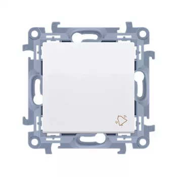 KONTAK-SIMON Simon Contact 10 Pulsador de timbre, 1 módulo, blanco, autoajustable, 10AX 250V