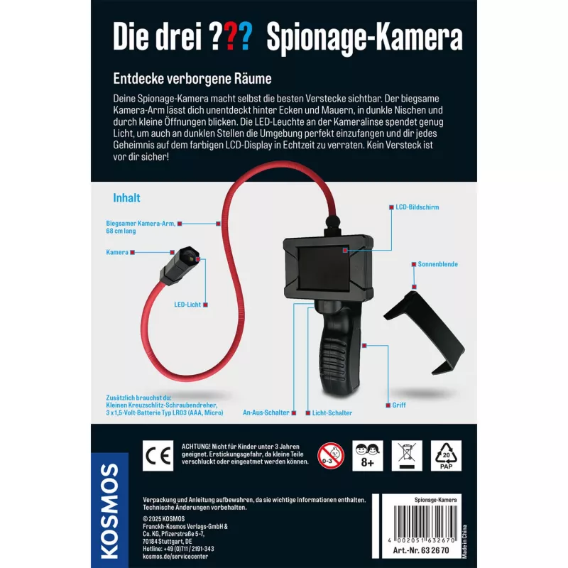 KOSMOS Die drei ??? set de cámara de espionaje