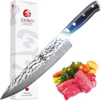 KozyGear Premier 8 Cuchillo de chef 33cm martillado Japan Super