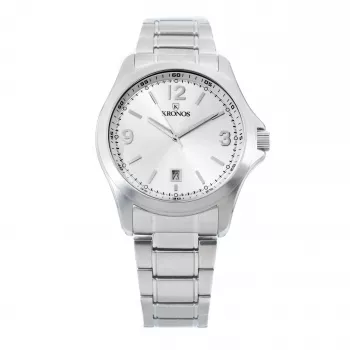 KRONOS hombre reloj de cuarzo analógico 786.8.105.19 42mm acero inoxidable correa milanesa