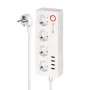 Kruger&Matz Connect P6 Regleta inteligente con 4 tomas Schuko y 4 puertos USB, Tuya Wi-Fi, blanca