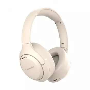 Kruger & Matz F8A auriculares over-ear inalámbricos con ANC, beige