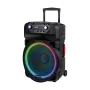 KRUGER & MATZ KM1718 sistema de altavoces PA activos portátiles 60W con dos micrófonos inalámbricos UHF, Bluetooth, USB, SD, FM, efectos LED