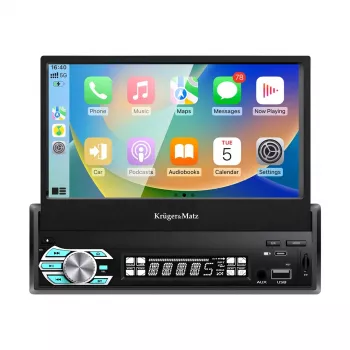 Autorradio Kruger & Matz KM2018 con pantalla táctil extraíble de 7 pulgadas, Apple CarPlay y Android Auto