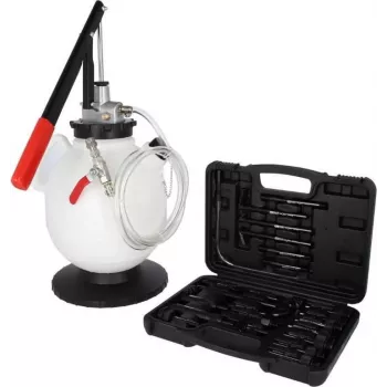 KS Tools 150.9105 set universal de sistema de llenado de aceite de transmisión con kit de 23 adaptadores