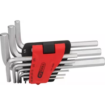KS TOOLS 151.4540 Set de llaves Allen en pulgadas, 9 piezas, 1/16
