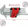 KS TOOLS 151.4880 set de llaves TORX en L largas, 10 piezas, cromo vanadio, tamaños T9-T50