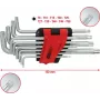 KS TOOLS 151.4880 set de llaves TORX en L largas, 10 piezas, cromo vanadio, tamaños T9-T50