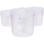 KS TOOLS set de 3 vasos medidores, 250/500/1000 ml, PP transparente con escala azul, apto para alimentos, apto para lavavajillas, apilable 150.9205
