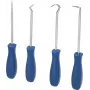 KS TOOLS Set de 4 puntas y ganchos con puntas de cromo-vanadio y mangos ergonómicos de 2 componentes BT542020