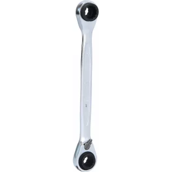 KS TOOLS 503.4541 GEARplus Juego de llaves de carraca de anillo reversible, 4 en 1, 8x9x10x11 mm, cromo-vanadio