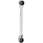 KS TOOLS 503.4541 GEARplus Juego de llaves de carraca de anillo reversible, 4 en 1, 8x9x10x11 mm, cromo-vanadio