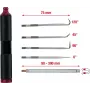 KS TOOLS set de 6 piezas de herramientas magnéticas y ganchos, imanes de vástago flexible y rígido, 4 perfiles de gancho, mangos ergonómicos 550.1080