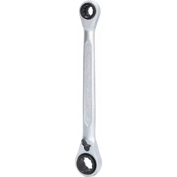 KS TOOLS juego de llaves de carraca de doble anillo, 10 x 13 mm y 17 x 19 mm, 4 en 1 BT013901