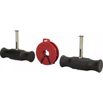 KS Tools set de tirador con mango, 3 piezas, varillas flexibles de acero para resortes, mangos ergonómicos de 2 componentes, 160/180/200 mm, BT681150