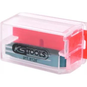 KS TOOLS Cuchillas de repuesto de plástico para raspador, pack de 10 (911.8128)