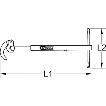 KS TOOLS llave telescópica para sifones, Ø 32-63mm (126.2000)