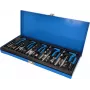 KS TOOLS Set de reparación de roscas, 131 piezas, insertos de rosca de alambre métricos M5-M12, acero inoxidable, en maletín BT541150