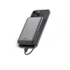 KSIX batería externa magnética 10000 mAh, 22,5W para iPhone y Apple Watch, gris