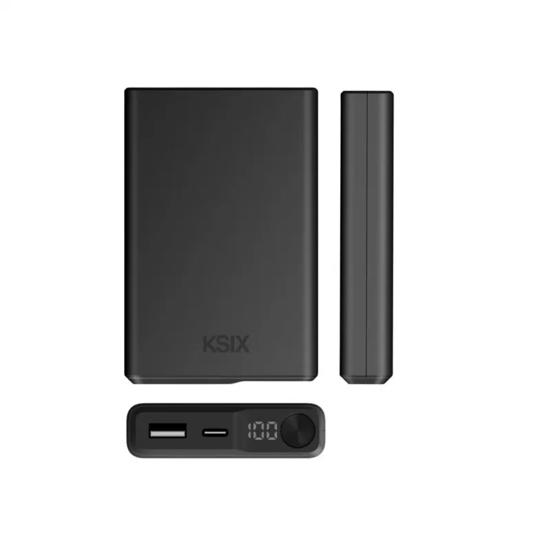 KSIX Batería externa magnética 10000 mAh 22.5W, negro