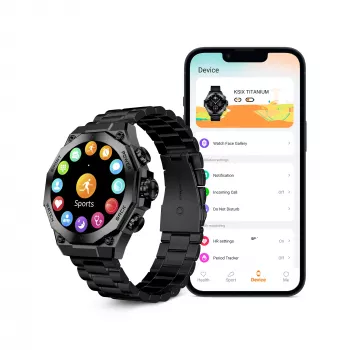 KSIX Smartwatch TITANIUM, Negro