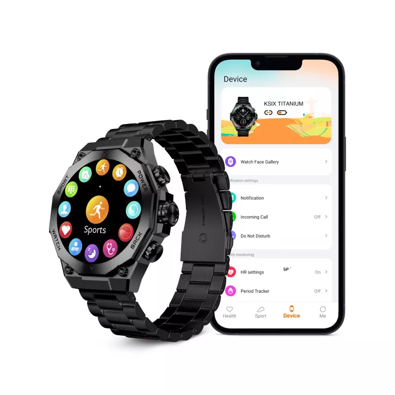 KSIX Smartwatch TITANIUM, Negro