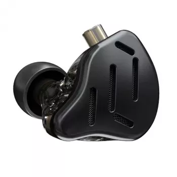 KZ ZAX NO MIC auriculares in-ear con 1 driver dinámico + 7 drivers balanced armature, driver dinámico de 10mm, impedancia 24Ω, sensibilidad 113dB, cable desmontable de 2 pines, negro