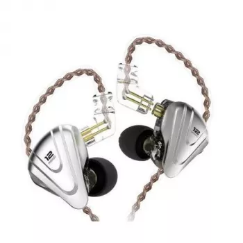 KZ ZSX NO MIC Auriculares In-Ear Monitor - 6 controladores híbridos, 10mm dinámico + 5 BA, cable desmontable, conector en L de 3,5mm, over-ear, aleación de zinc y resina
