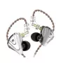 KZ ZSX NO MIC Auriculares In-Ear Monitor - 6 controladores híbridos, 10mm dinámico + 5 BA, cable desmontable, conector en L de 3,5mm, over-ear, aleación de zinc y resina