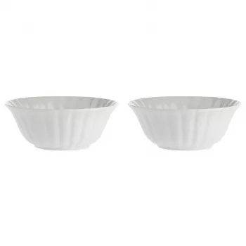 LA PORCELLANA BIANCA Set de 2 ensaladeras Ducale - Blanco, 23 cm