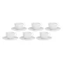 LA PORCELLANA BIANCA Set de 6 tazas de té con platillo - blanco, 200 ml