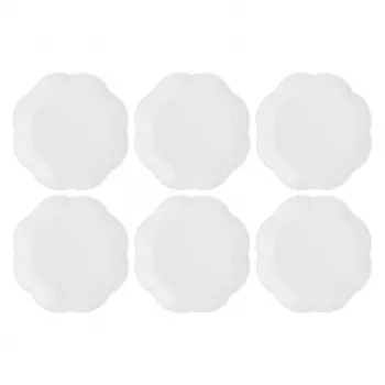 LA PORCELLANA BIANCA Set de 6 platos de ensalada Villadeifiori – blanco, 23 cm