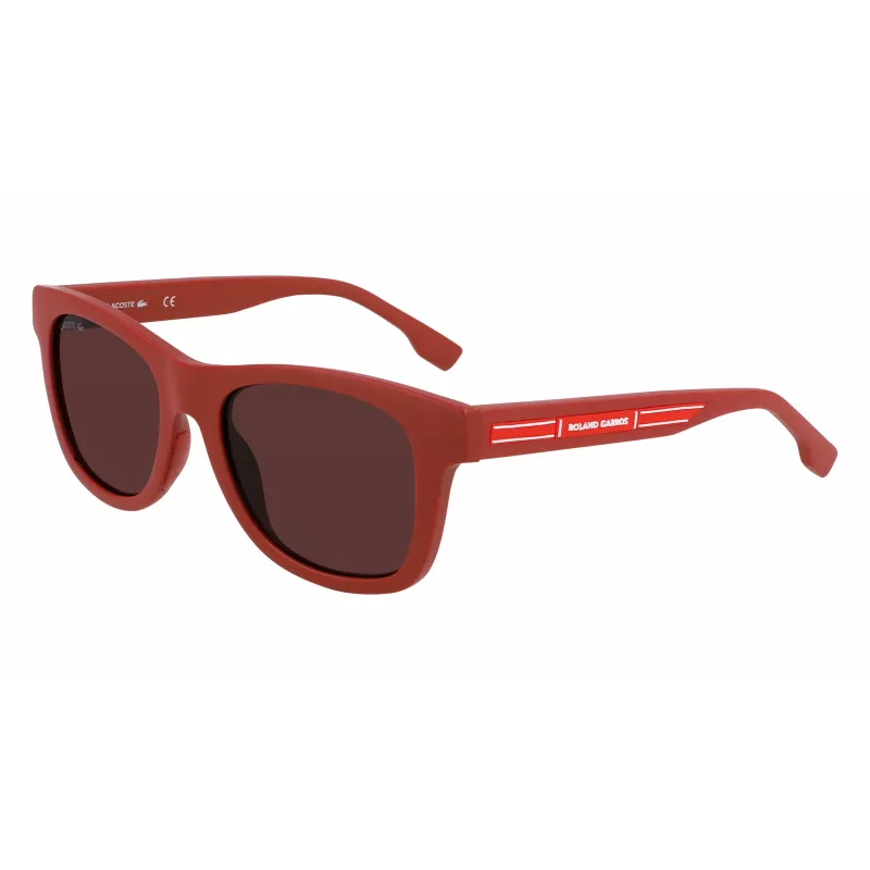 Gafas de sol de niños Lacoste L3643SRG-604 montura roja lentes grises 48mm