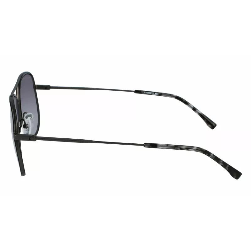Lacoste L247S021 Gafas de sol de hombre - Montura negra, lentes grises, 59 mm