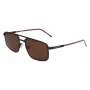 Lacoste Gafas de sol rectangulares de hombre L255S-5619201 - Montura habana/carey, lentes verdes, 56/19/145 mm